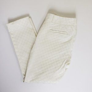 BANANA REPUBLIC Hampton Pants Ivory Checkered
